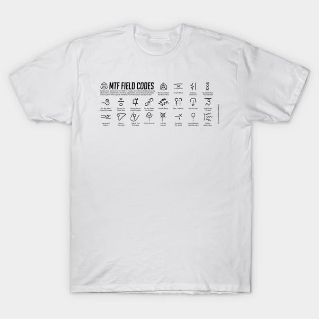 MTF Field Codes Redesign version 01 T-Shirt by Toad King Studios